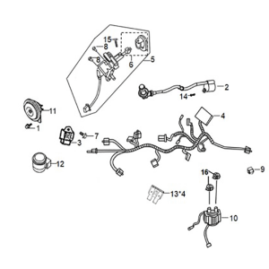 Sym Mio 50I E5 wire harness
