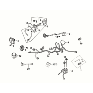 Sym X-Pro 50 E5 wire harness