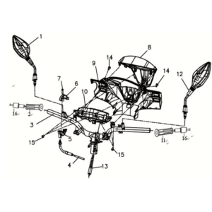 KPL headlight. Sym Symphony ST 125I E4 White (WH-006)