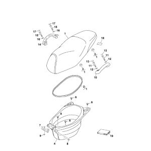 Saddle Buddy Box Yamaha Neo's 2-stroke (until 2003)