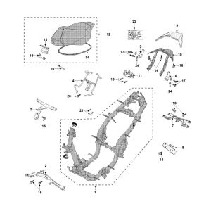 Saddle Frame Peugeot Speedfight 3 AC 2-Stroke