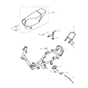 Saddle Frame Peugeot Vivacity 2 E2 2-Stroke