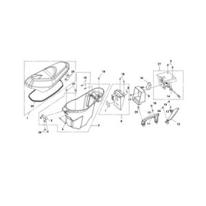 Saddle Helmet Tray Sym Jet Sport-X 2-stroke