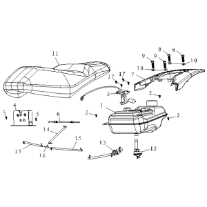 Saddle Fuel Tank China fox blue shine