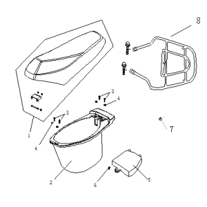 Saddle Buddy Bucket AGM Ape50 white