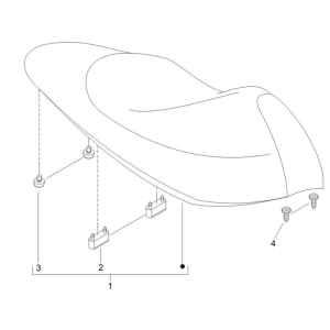 Saddle /seat Piaggio NRG Power DD 2007-2017 gray pulsar 760/B