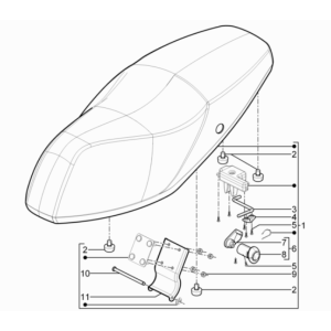 Piaggio Typhoon 50 2-stroke Euro 3 2011 saddle
