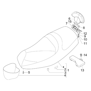 Saddle - Sitting Piaggio MP3 300LT Sport 2009-2014 star white 595