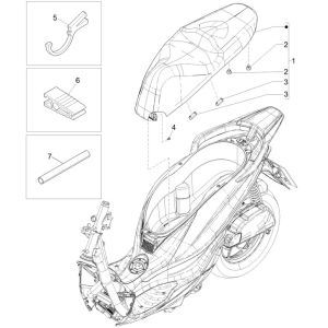 Piaggio Medley 125 ABS E5 2021-2022 saddle (EMEA)