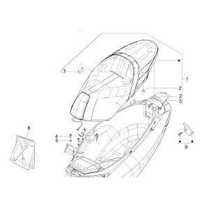 Piaggio MP3 300 HPE /300 HPE SPORT E5 ABS 2020-2022 (EMEA) Saddle