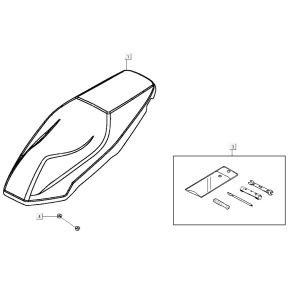 saddle AGILITY 16+ 4T 200i Matte Metallic Silver