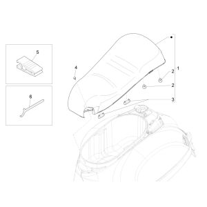Saddle Vespa GTS 300 HPE 4T 4V IE ABS E4 2019 (EMEA)