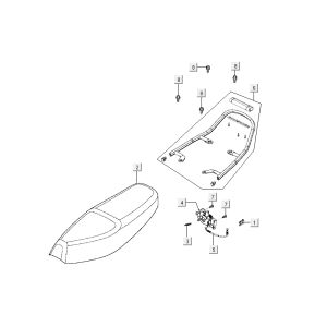 Saddle Kymco Activ 4-stroke silver