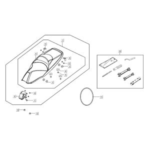 Saddle Kymco Xciting 400i Yellow