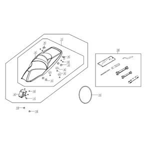 Saddle Kymco Xciting 400i Matt Black