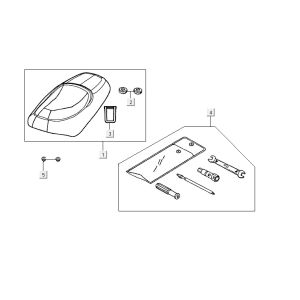 Saddle Kymco Yup 2t ac blue