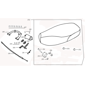 Saddle Luuko Roman 125cc white