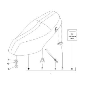 Saddle Piaggio Zip 2000 2-stroke AC
