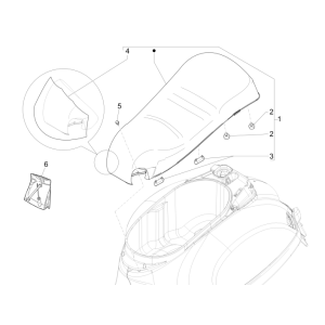 Saddle Vespa GTS 250 ie 2005-2016 (without ABS) white 544