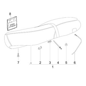 Saddle Vespa S 25km 4-stroke 2-valve