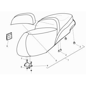 Saddle/Seat Piaggio Beverly 125 RST 4T 4V IE E3 2010-2015 (EMEA)