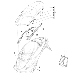 Saddle/Seat Piaggio Liberty 50 4-stroke (IGET euro 5)