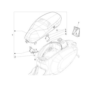 Saddle Vespa Primavera 4-stroke 4-valve beige