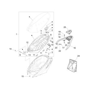 Saddle Piaggio New Fly 4-stroke 4-valve
