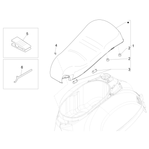 Saddle/Seat Vespa GTS 125 4T E5 ABS 2021 (EMEA)