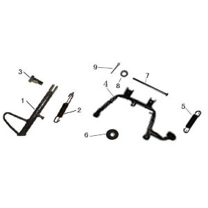 Side Center Stand AGM GT champagne