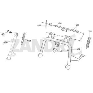 Side Center Stand Eagle-Wing Napoli brown