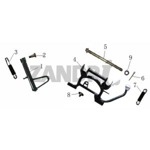 Side Center Stand BTC Grande Retro GT1 black cream