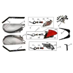 Side cover-carrier AGM LX black