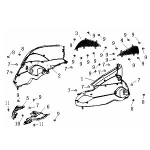 Side cover Generic Ideo red 2007 2-stroke 25