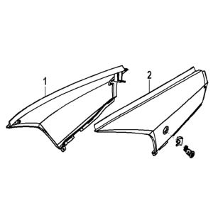 Side cover Generic Xor yellow 2009 2-stroke
