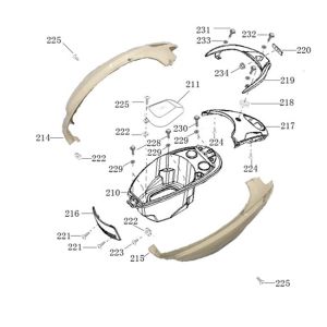 Side covers /buddy box Agm Veterano matt grey