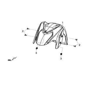 Front fender Sym Joymax 125I ABS Silver (S-7S)