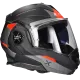Flip over helmet LS2 Advant X Oblivion FF901 titanium / matt black / red