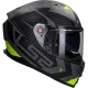 Full face helmet LS2 Vector II Splitter FF811 matt titanium / fluor yellow