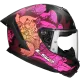 Full face helmet LS2 Rapid III Poppies II FF820 matt black / pink