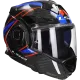 Flip over helmet LS2 Advant X Carbon Future II FF901 blue / red