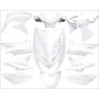 Body / fairing kit Yamaha Aerox/MBK Nitro <-2012 special white DMP 11 pcs