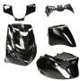 Body/fairing kit SP look Piaggio Zip glossy black 5 pcs