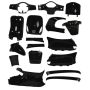 Body / fairing kit AGM VX50/VX50S/Riva/Riva Sport /China LX/S glossy black 18 pcs