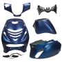 Body/fairing kit SP look Piaggio Zip matt blue + LED lighting 6 pcs