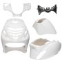 Body / fairing kit SP look Piaggio Zip glossy white 5 pcs