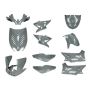 Yamaha Aerox/MBK Nitro <-2012 nardo grey DMP body/fairing kit 11 pcs