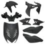 Body / fairing kit Yamaha Aerox / MBK Nitro  <-2012 matt black 8 pcs