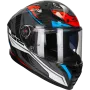 Full face helmet LS2 Vector II Carbon Savage FF811 white / blue / red