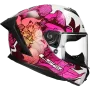 Full face helmet LS2 Rapid III Poppies II FF820 white / pink